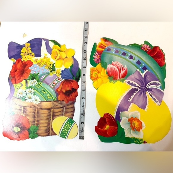Vintage Easter Cutouts Eureka Diecut Paper Cardboard Wall Classroom Decorations - Picture 6 of 10